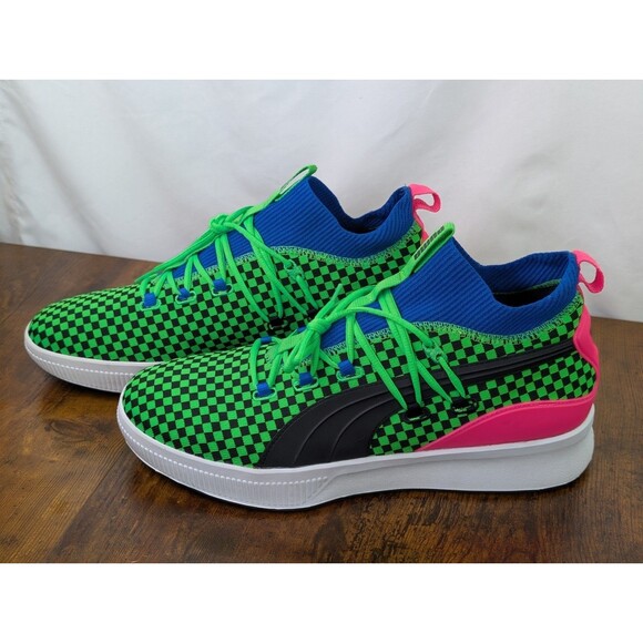 Puma Size 14 Clyde Court Summertime Fluorescent Green Basketball 192893-01 Shoe main image 8